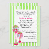 ブライダルシャワーキャンデカラフルィビュッフェ招待状 招待状 (正面/裏面)