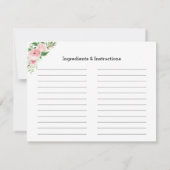 ブライダルシャワーキュートフローラファブレシピカード (裏面)