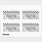 ブライダルシャワーギフトアートプリント 長方形シール (シート)