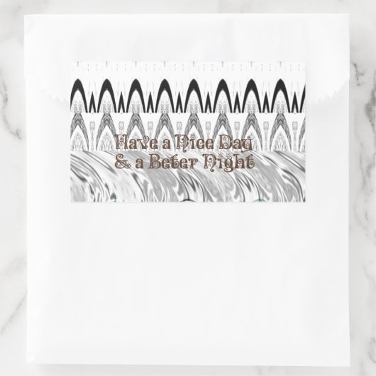 ブライダルシャワーギフトアートプリント 長方形シール (バッグ)