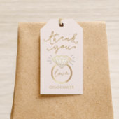 ブライダルシャワーギフトラベルシモダンックダイヤモンドリングや輪 ギフトタグ