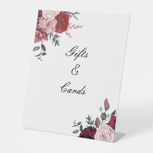ブライダルシャワーギフト及びカードサイン 台座サイン (正面)