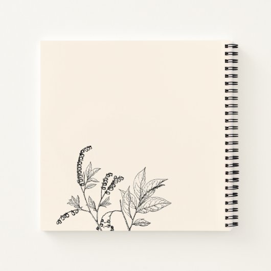 ブライダルシャワーギフト手帳 |白アンティーク ノートブック (裏面)