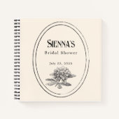 ブライダルシャワーギフト手帳 |白アンティーク ノートブック (正面)