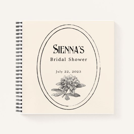ブライダルシャワーギフト手帳 |白アンティーク ノートブック (正面)