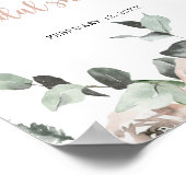 ブライダルシャワークラシックダスティピンクローズ ポスター (角)