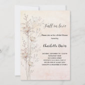 ブライダルシャワークリームワイルドフラワーズ秋ラブラグジュアリー 招待状 (正面)