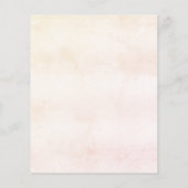 ブライダルシャワークリームワイルドフラワー予算の招待 チラシ (裏面)