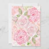 ブライダルシャワークリーム 美しい花の招待状 招待状 (裏面)