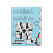 ブライダルシャワークロスワードゲームブック(13x13グリッド) ノートパッド (回転)