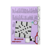 ブライダルシャワークロスワードゲームブック(15x15グリッド) ノートパッド (回転)