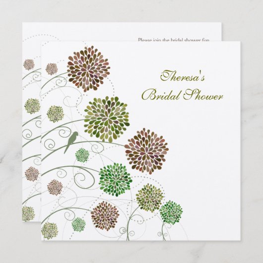 ブライダルシャワーグリーンゲーブルズパーソナライズされた招待状 招待状 (正面/裏面)