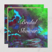 ブライダルシャワーグリーンフュージョン2結婚式招待状 招待状 (正面/裏面)