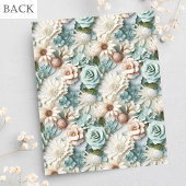 ブライダルシャワーグリーンホワイトフローラ予算の招待