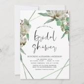 ブライダルシャワーグリーンリーマグノリア 招待状 (正面)