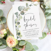 ブライダルシャワーグリーンリーユーカリプキュラントインヴィータ 招待状