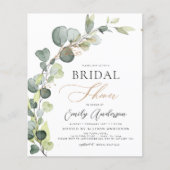 ブライダルシャワーグリーンリーユーカリ招待状 (正面)