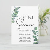 ブライダルシャワーグリーンリーユーカリ 招待状 (スタンド正面)
