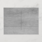 ブライダルシャワーグレーのウッドピンクのフローラ招待 ポストカード (裏面)