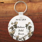 ブライダルシャワーグレープつる植物結婚ズお祝い キーホルダー (正面)