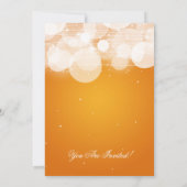 ブライダルシャワーグロエレガントー&スパークルオレンジ 招待状 (裏面)