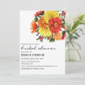 ブライダルシャワーゲルベラデイジーフローラ 招待状 (スタンド正面)