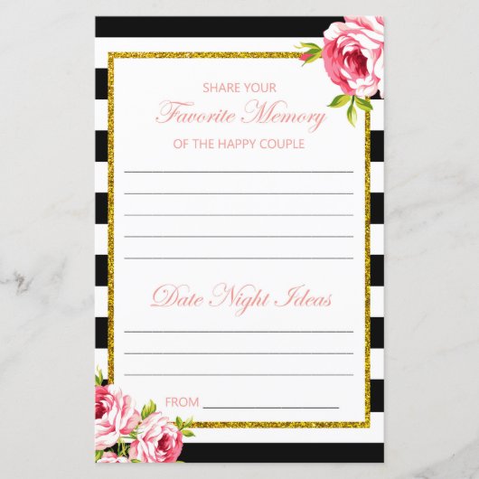 ブライダルシャワーゲーお気に入りのム – メモリと日付ナイト (正面)
