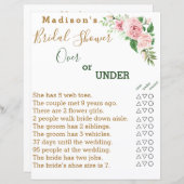 ブライダルシャワーゲー🌸オーバーまたはチャレンジ中 (正面/裏面)