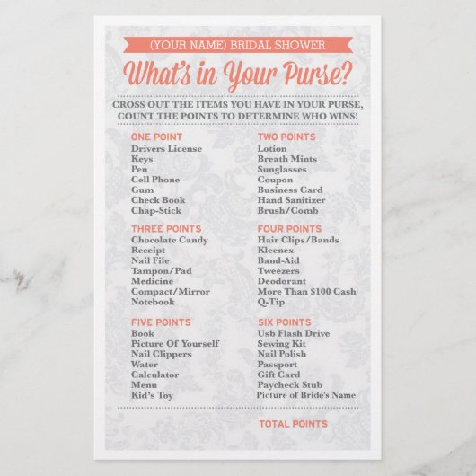 ブライダルシャワーゲーパーソナライズされたム/ /財布RAID (正面)