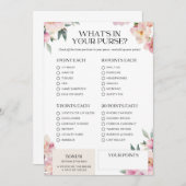 ブライダルシャワーゲームあなたの財布のピンクの何 招待状 (正面/裏面)