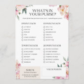 ブライダルシャワーゲームあなたの財布のピンクの何 招待状 (正面)