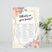 ブライダルシャワーゲームあなたの財布ゲームのピンク (スタンド正面)