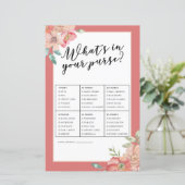 ブライダルシャワーゲームあなたの財布ゲームのピンク (スタンド正面)