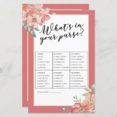 ブライダルシャワーゲームあなたの財布ゲームのピンク (正面/裏面)