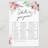 ブライダルシャワーゲームあなたの財布ゲームのピンク (正面/裏面)