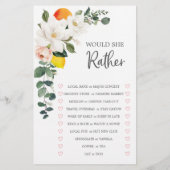 ブライダルシャワーゲームどうやって花嫁を知っているか (裏面)