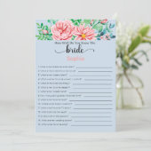 ブライダルシャワーゲームどうやって花嫁を知っているか 招待状 (スタンド正面)