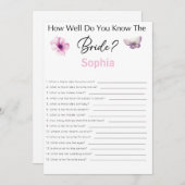 ブライダルシャワーゲームどうやって花嫁を知っているか 招待状 (正面/裏面)