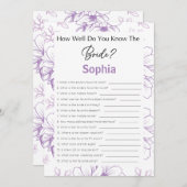 ブライダルシャワーゲームどうやって花嫁を知っているか 招待状 (正面/裏面)