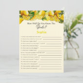 ブライダルシャワーゲームどうやって花嫁を知っているか 招待状 (スタンド正面)