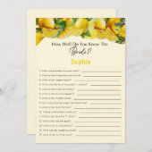 ブライダルシャワーゲームどうやって花嫁を知っているか 招待状 (正面/裏面)