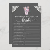 ブライダルシャワーゲームどうやって花嫁を知っているか 招待状 (正面/裏面)