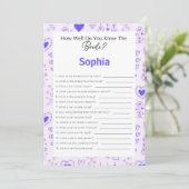 ブライダルシャワーゲームどうやって花嫁を知っているか 招待状 (スタンド正面)