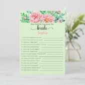 ブライダルシャワーゲームどうやって花嫁を知っているか 招待状 (スタンド正面)