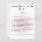 ブライダルシャワーゲームどうやって花嫁を知っているか 招待状 (正面)