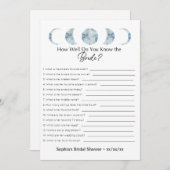 ブライダルシャワーゲームどうやって花嫁を知っているか 招待状 (正面/裏面)