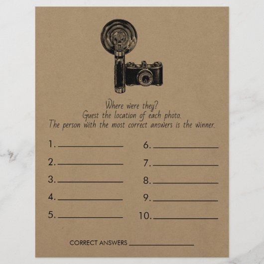 ブライダルシャワーゲームどこにいた？ウェディング チラシ (正面)