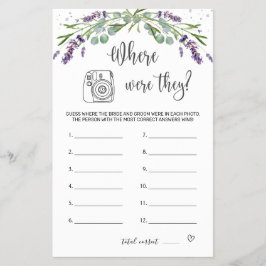 ブライダルシャワーゲームどこ彼らはフライヤー チラシ