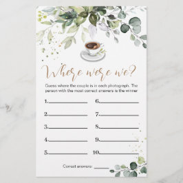 ブライダルシャワーゲームどこ我々のカードフライヤー チラシ