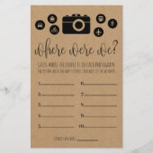 ブライダルシャワーゲームどこ我々カード チラシ (正面)